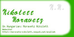 nikolett moravetz business card